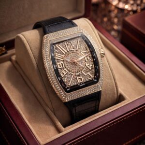 luxury redefined: franck muller vanguard full diamond men’s watch